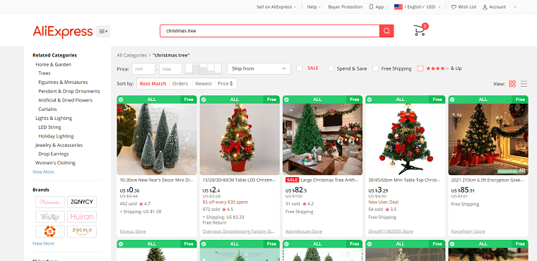Christmas Tree AliExpress Dropshipping - DSers
