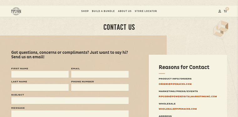 Contact us page - DSers