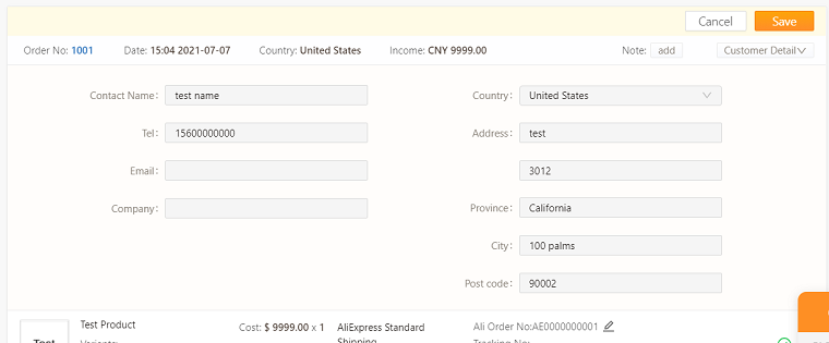 customer details - DSers