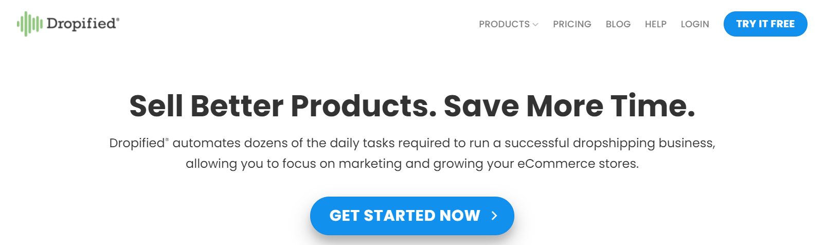 Dropified homepage