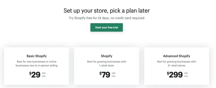 Dropshipping Shopify plan prices - DSers