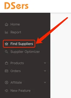 DSers Find Suppliers feature - DSers