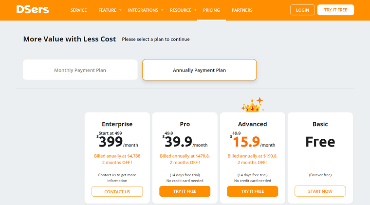 DSers Pricing - DSers