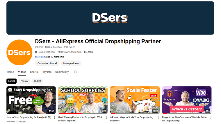 DSers YouTube Channel - DSers