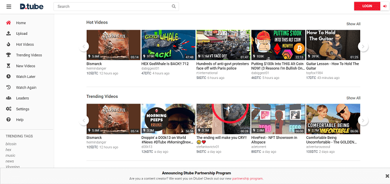 Dtube Homepage - DSers