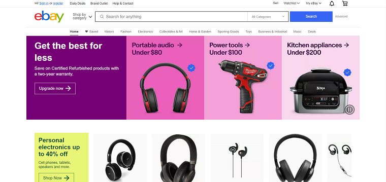 eBay Homapage - DSers