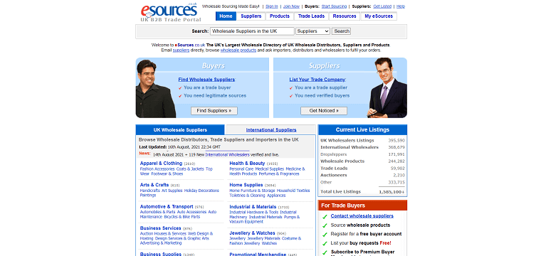 eSources Homapage - DSers
