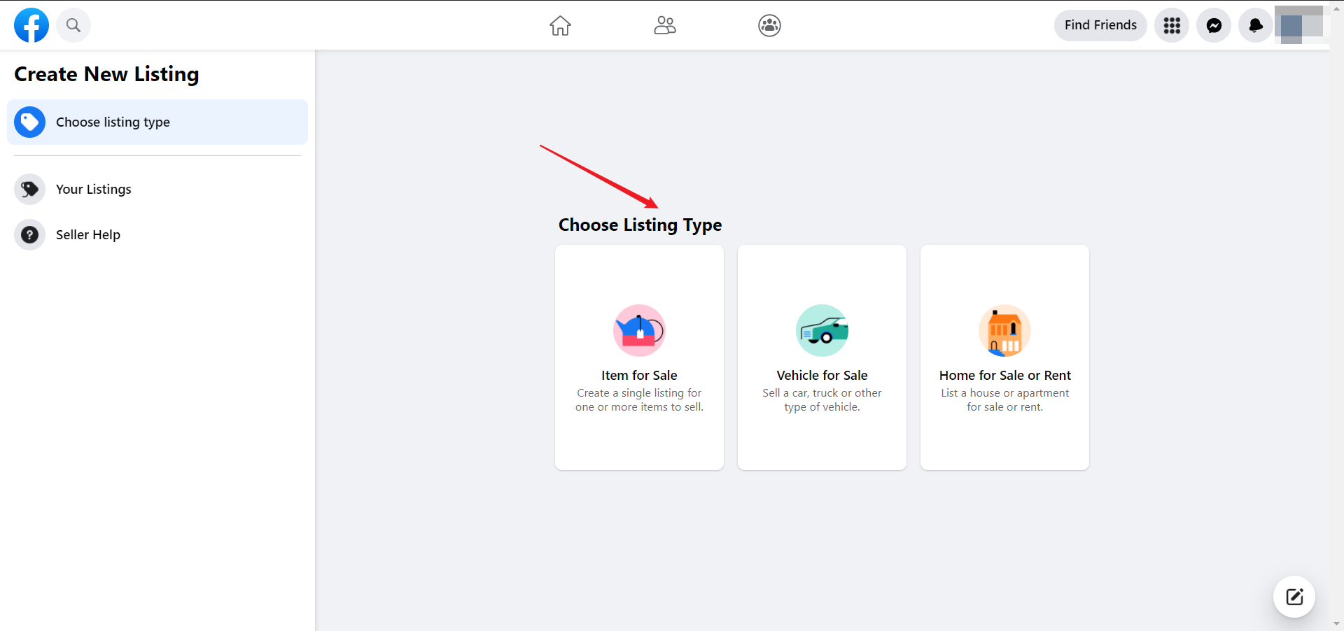 Facebook Choosing Listing Type- DSers