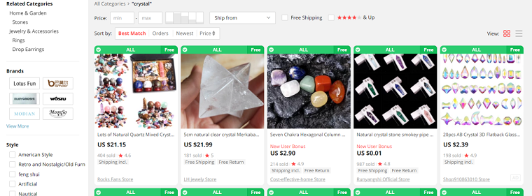 Find Crystal Wholesale Suppliers - Great photos - DSers