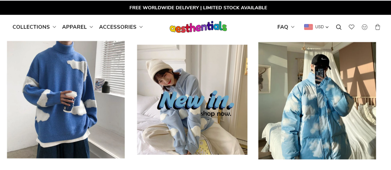 homepage- Aesthentials