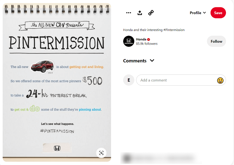Honda: Pintermission - DSers