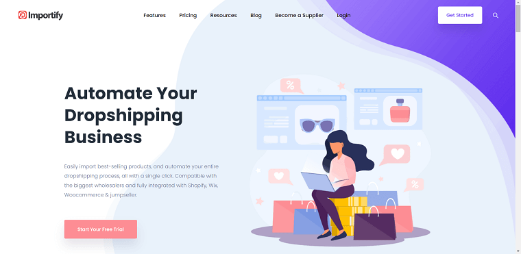Importify Homepage - DSers