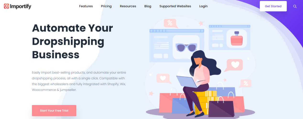 Importify homepage