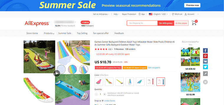 Inflatable Water Slide Pools - DSers