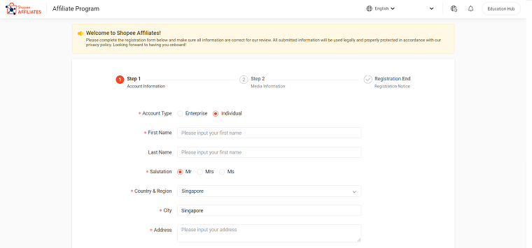 Shopee Account Information - DSers