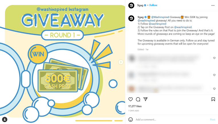 Instagram giveaway - DSers
