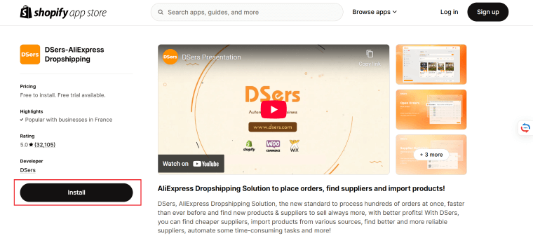 Install DSers - DSers