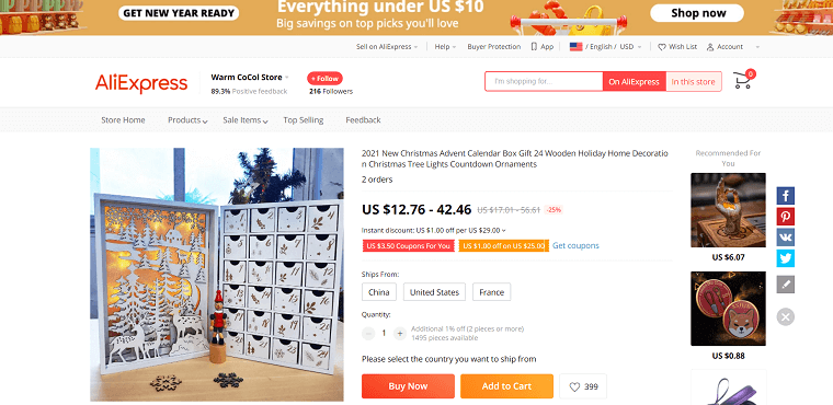 Jewelry Advent Calendar AliExpress Dropshipping - DSers