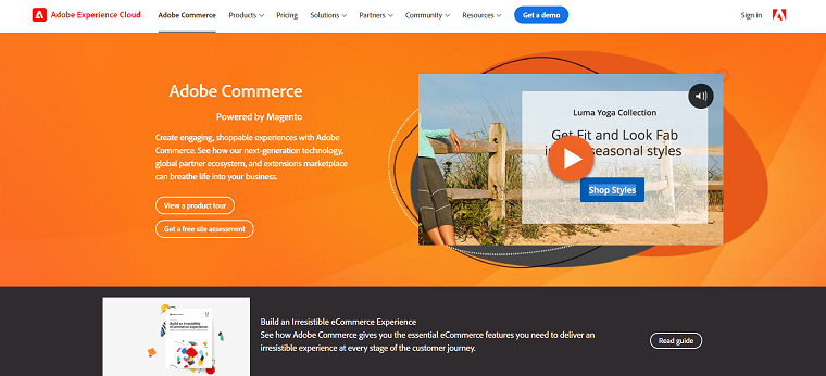 Magento homepage