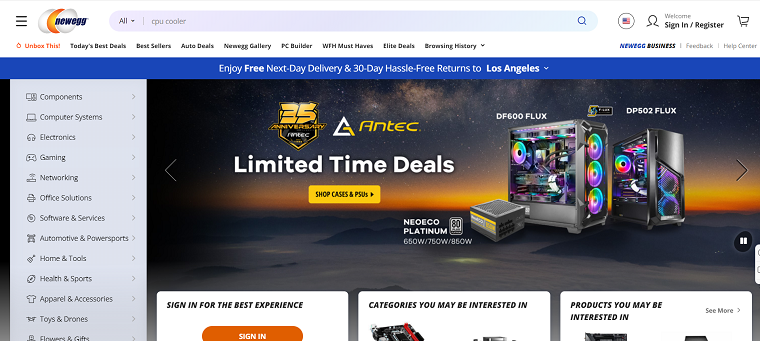Newegg Page