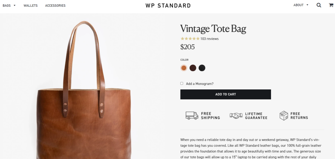 not clear and professional page layout - WP Standard