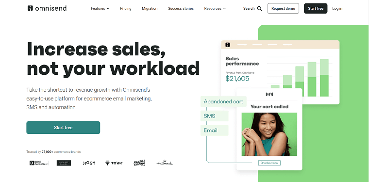 Omnisend Homepage - DSers