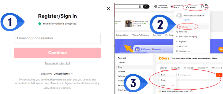 Tracking process - DSers