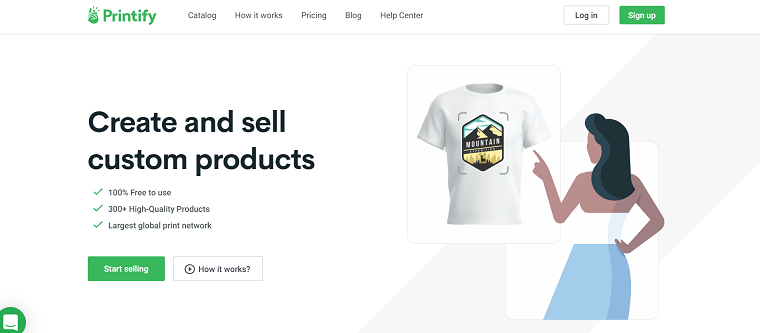 Printify homepage
