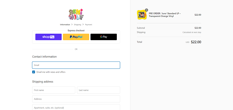 Remi Wolf Merch to Shopify - DSers