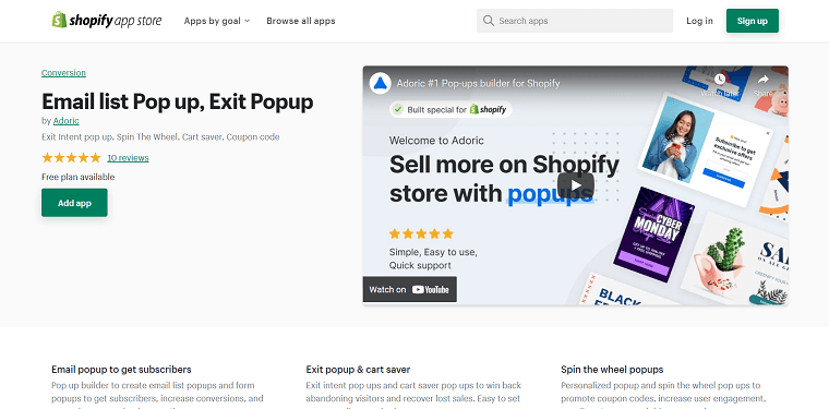 Shopify App Email list Pop up, Exit Popup - DSers
