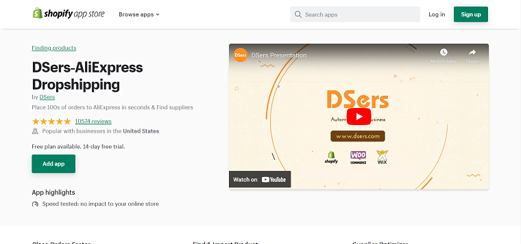 Shopify App Store DSers Dropshipping - DSers