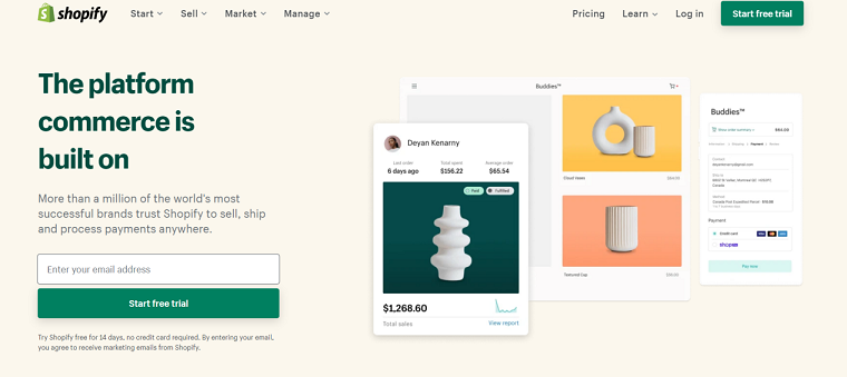 Shopify Homepage