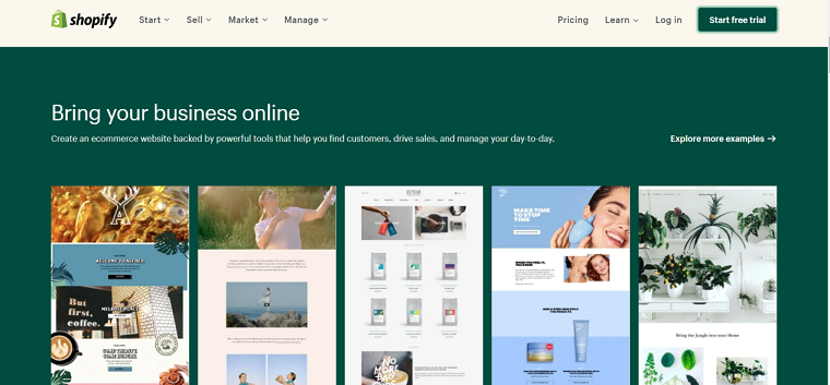 Shopify Homepage