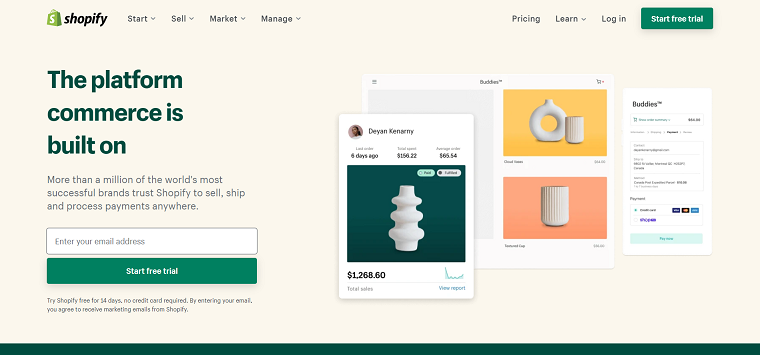 Shopify Main Page - DSers