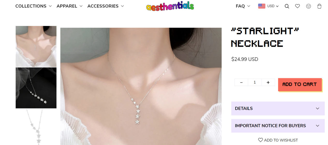 special button - Aesthentials