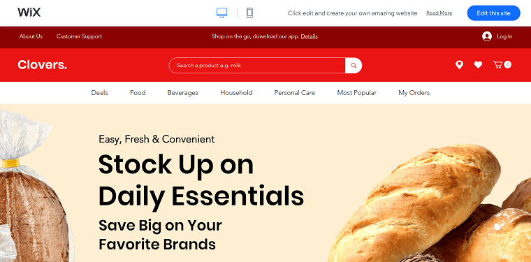 Template 4 - Supermarket