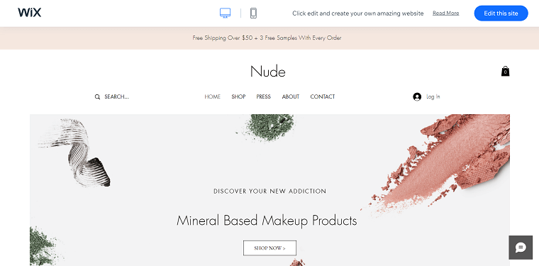 Template 7 - Makeup Store