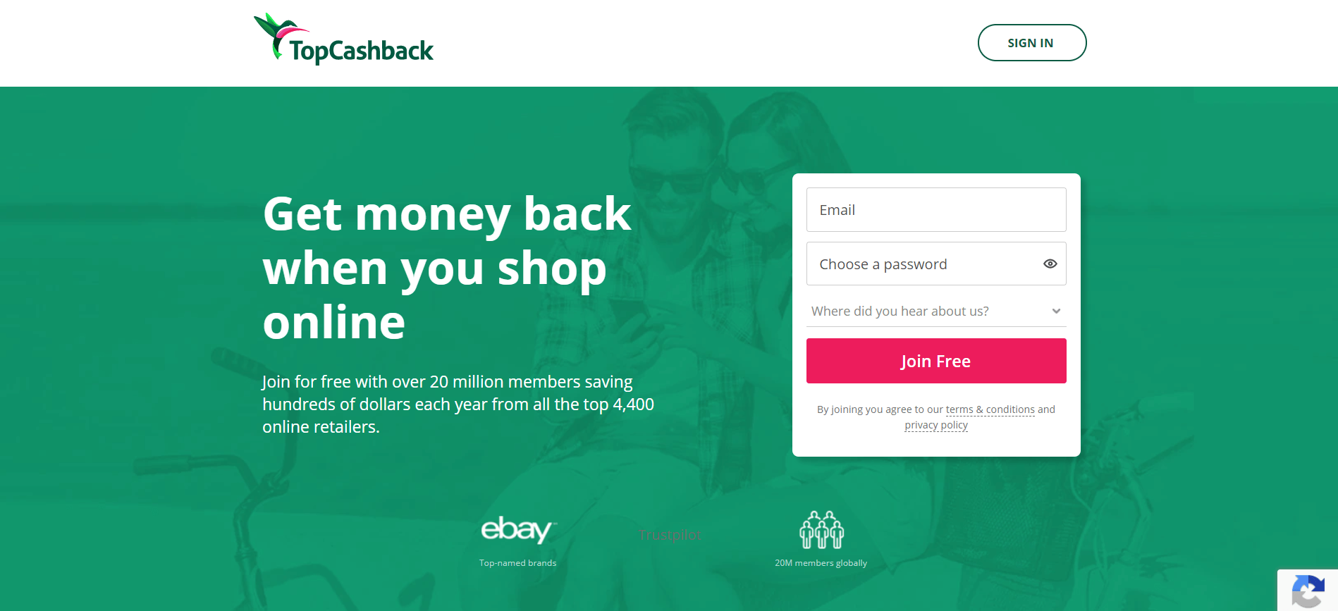 TopCashback Main Page - DSers