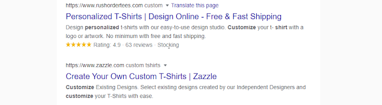 call-to-action phrases or service features