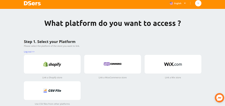 What Platform you want to access - DSers