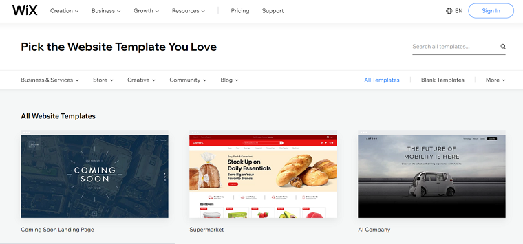 Wix Templates
