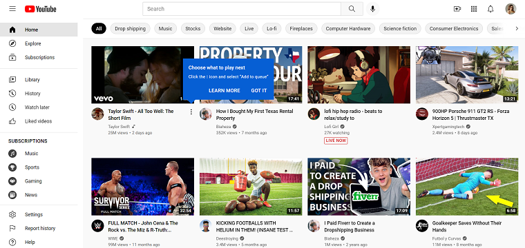 Youtube Homepage - DSers