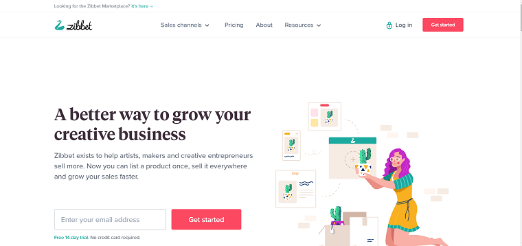 Zibbet homepage
